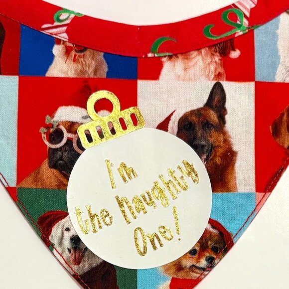 NEW HOLIDAY CUSTOM MADE "TIE & GO" Reflective Dog Bandanas - Picture 9 of 11